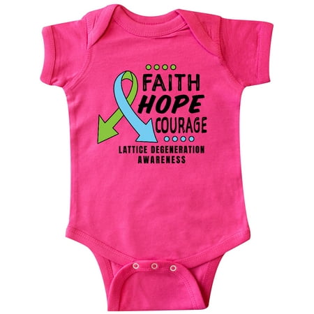 

Inktastic Eye Disease Awareness Faith Hope and Courage Gift Baby Boy or Baby Girl Bodysuit