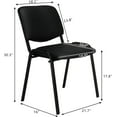 thumbnail image 3 of VINGLI Waiting Room Chairs, 10-Pack PU Church Chairs Conference Room Stackable Chairs Set, Office Guest Chairs & Reception Chairs Stacking Chairs for Meeting Room, Office Lobby, Simple&Space-Saving, 3 of 9