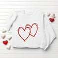 thumbnail image 4 of mihongmao Valentine T Shirts for Women Round Neck Fall Printed Printed Hoodie Long Sleeved White L, 4 of 5