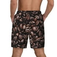 thumbnail image 3 of Kdxio Coffee Bean Print Men'S Swim Trunks With Compression Liner 7 Inch Inseam Quick Dry Swim Shorts, 3 of 7