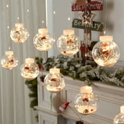 UsRHHA LED Curtain String Lights, Christmas Tree Home Decoration with Battery Power, Holiday Lighting Decor