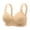 Beige, variant on Bras for Women Leaf Lace Full Figure Bra With Adjustable Wide Straps Removable Pads Wirefree Support