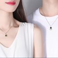 thumbnail image 2 of Collar de plata 925 Parejas Collares a juego Colgantes de astronauta 2 PCS Promesa, 2 of 5