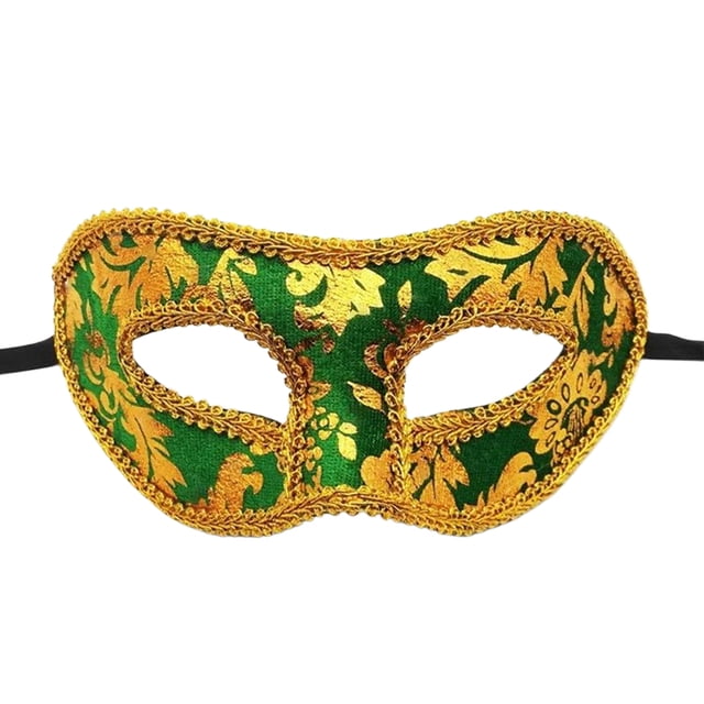 kurtrusly Half Face Masquerade Mask Designed For Fashion And Comfort Masks Masquerade Half Face Party Carnival Green