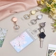 thumbnail image 4 of 4 Pack Heavy Duty Badge Reels Metal Retractable Badge Holder with Carabiner Belt Clip Key Ring for ID Card Holder Keychain Car Key Nurse Teacher Student Extendable Name Tag for Name, 4 of 5