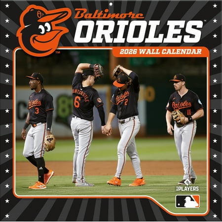 Baltimore Orioles 2026 12×12 Team Wall Calendar (Paperback)