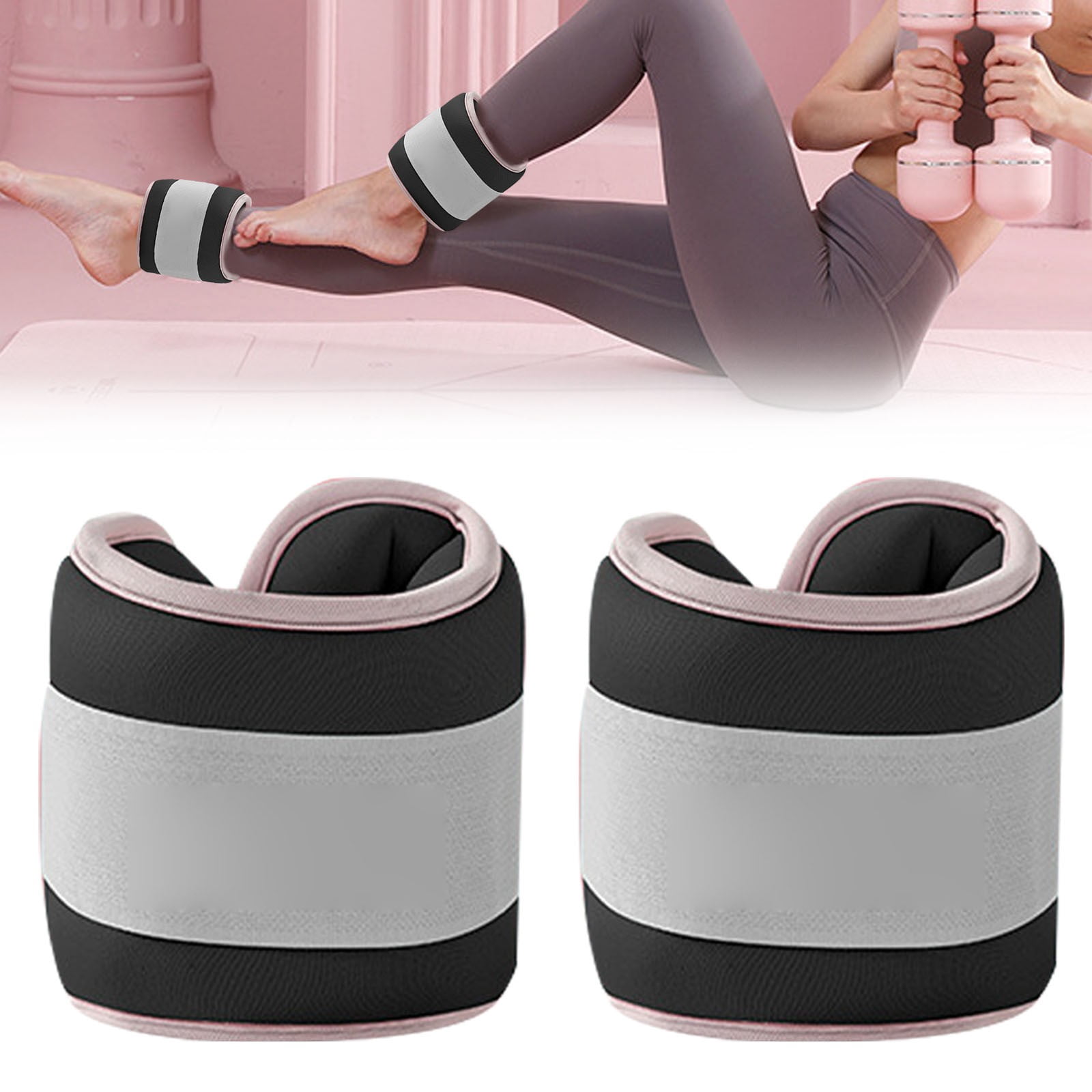 RUIG Wrist and Ankle Weights, Wearable Bracelet to Strengthen,Adjustable Fitness Training Gear for Running, Dance, Student Workouts,1 Pair Weighted Ankle Weights Set, 0.5kg,1kg