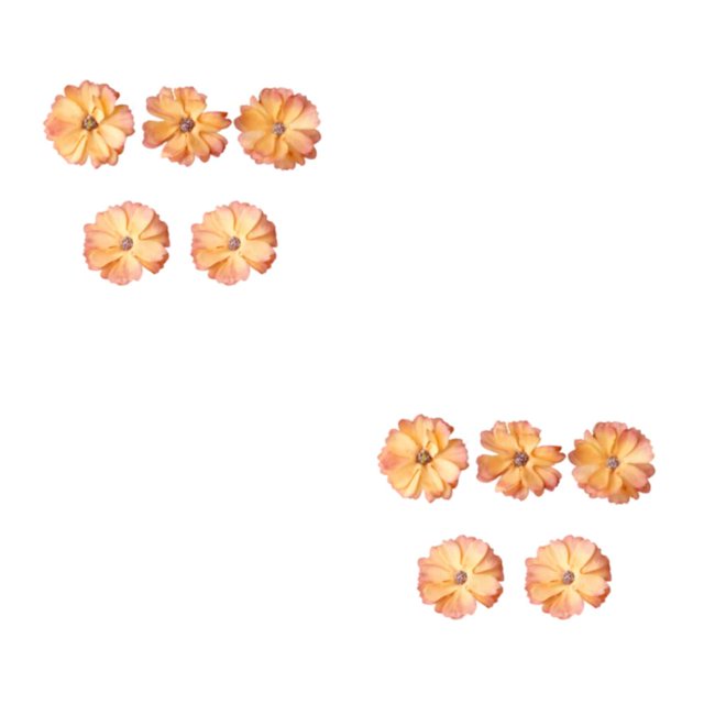 Monstrate 100 piezas cabeza de flor de Margarita flores artificiales de imitación ligero portátil boda DIY accesorios artesanías naranja Naranja 2Conjunto