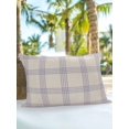 thumbnail image 4 of Outdoor Pillows Waterproof, Purple Checkered Throw Pillows with Inserts Included, Rustic Farmhouse Buffalo Plaid Indoor Outdoor Decorative Lumbar Pillow for Bed/Couch/Patio 12"x20", 1Pcs, 4 of 8
