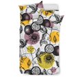 thumbnail image 1 of Juego de cama con fondo de estampado de fruta de la pasión, 1 of 5