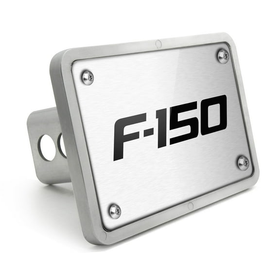 Ford F-150 2009 to 2014 UV Graphic Brushed Silver Billet Aluminum 2 inch Tow Hitch Cover