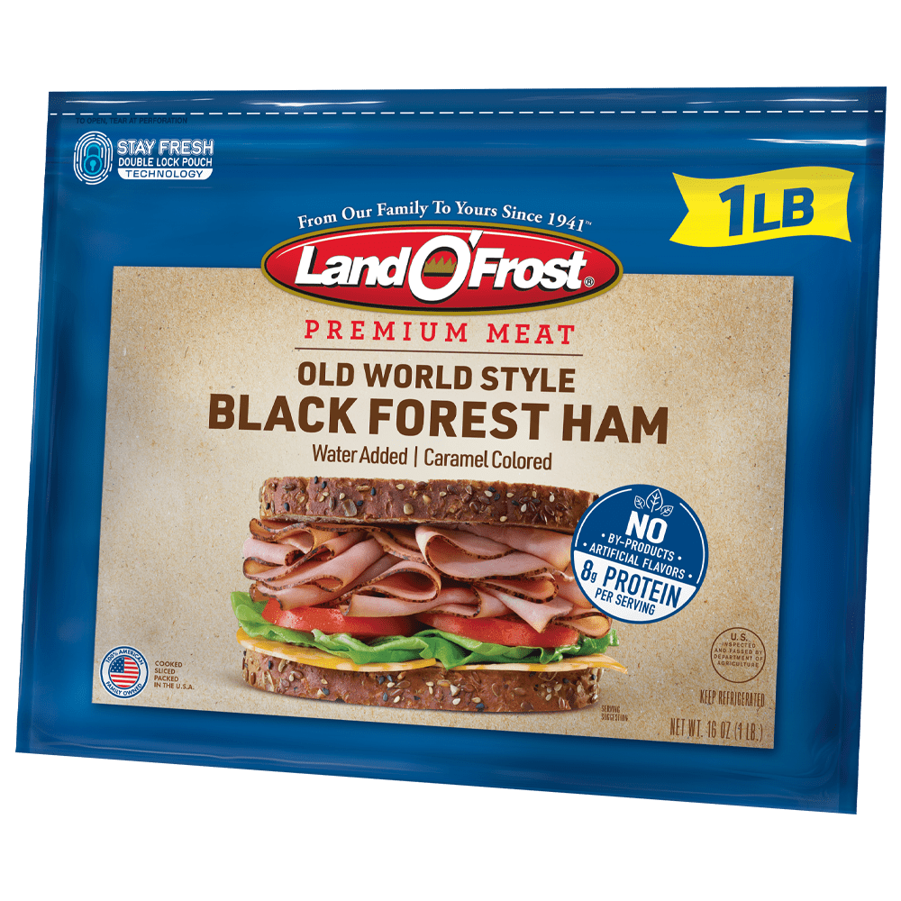 Land O' Frost Premium Meat, Sandwich Sliced Deli Lunch Meat, Black Forest Ham, 1 lb