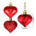 thumbnail image 3 of Adornos de guirnalda para árbol de Navidad, colgante pequeño, regalo de San Valentín, 4,5 cm, forma de corazón de amor galvanizado, bola de color, 3 of 6