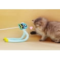 thumbnail image 2 of 2 Set Elassy Handmade RoboWhisk  Teaser Wand Cat Toy with Plush Tails, Bells,  Heart Topper, 2 of 6