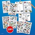 thumbnail image 2 of book 'n' app: Color & Sticker Fun - Hot Wheels - Spiralbound Book, Race Car Action Coloring Scenes, 230+ Reusable Vehicle Stickers, 3D Cover, Kids 4+, 2 of 8
