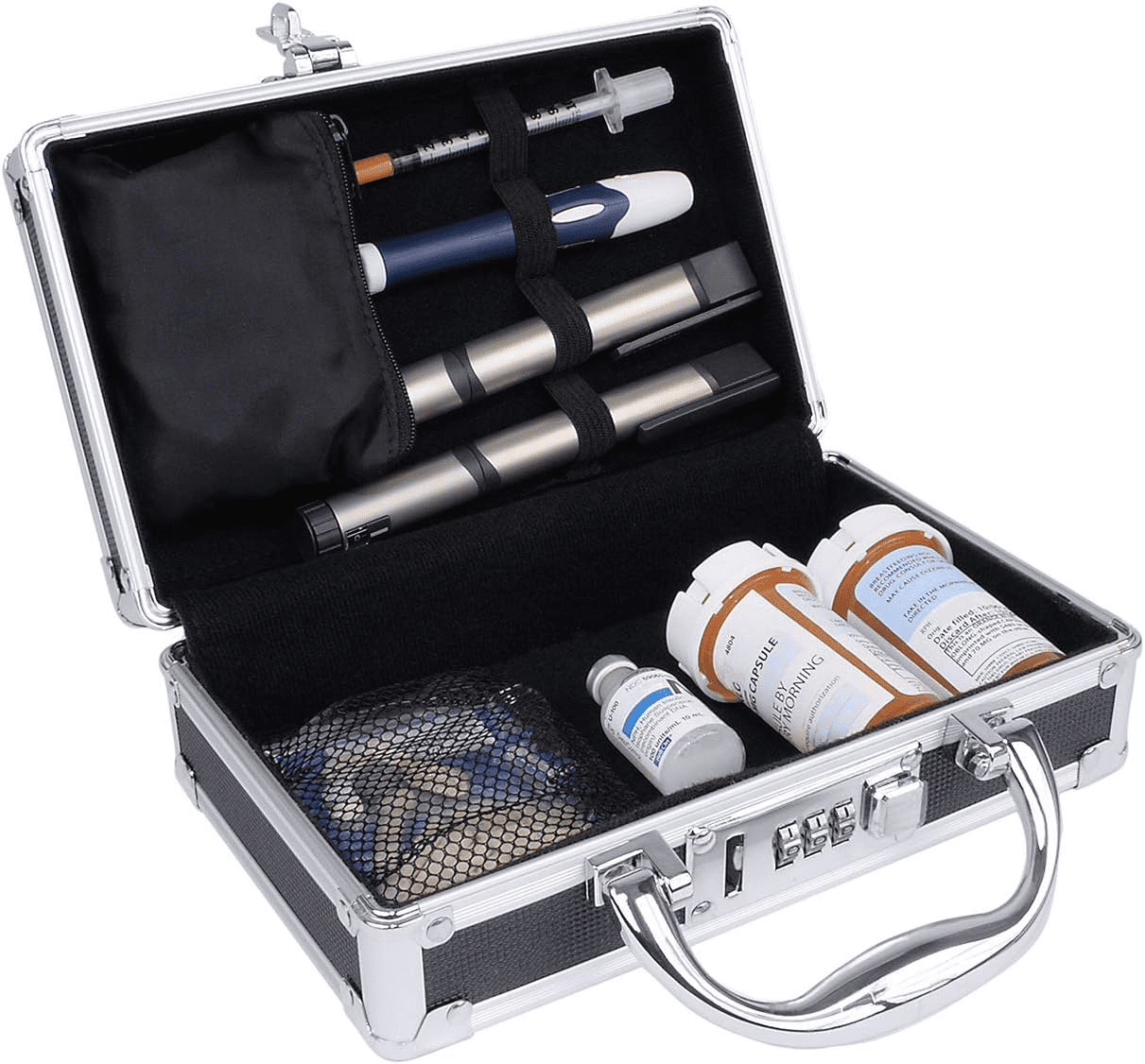 Vaultz Locking Medicine Case, Black