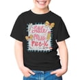 thumbnail image 3 of Bobifish Big Girls Back To School T Shirts Short Sleeve Little Miss Pre-K Pencil Bow Tees Casual Crew Neck Back To School Season Tops, 3 of 7