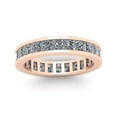 thumbnail image 3 of Natural 2.70Ct Princess Cut Diamond Classic Channel Set Women's Anniversary Wedding Eternity Band Ring Solid 18k Rose Gold F VS2, 3 of 3