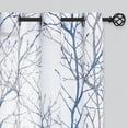 thumbnail image 1 of FMFUNCTEX Semi Sheer Linen Curtains, Blue and White Curtains 84 Inches Long for Living Room, Tree Branch Pattern Print Drapes for, 1 of 9
