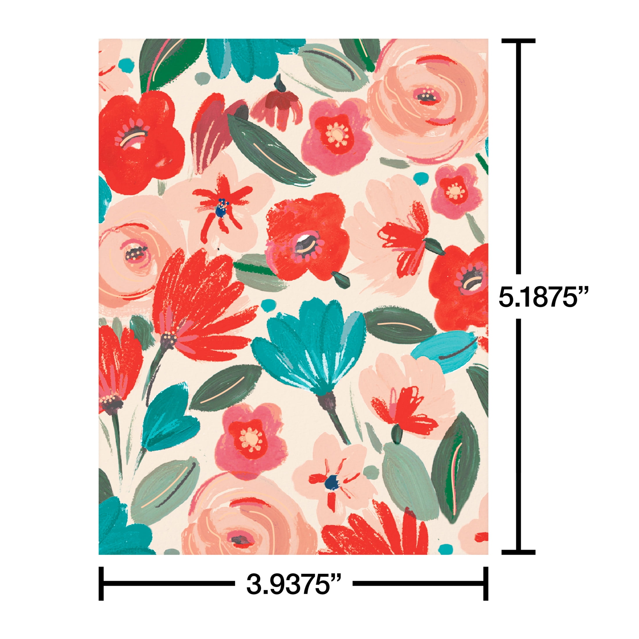 American Greetings All Occasion Blank Cards, Red Floral (20-Count)