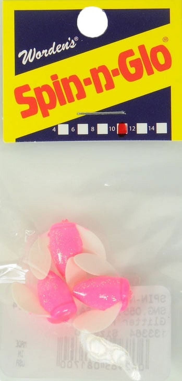Yakima Bait Worden's Spin-N-Glo 9/16" Drift Bobbers, Glitter Pink, Size 10, 3 Count