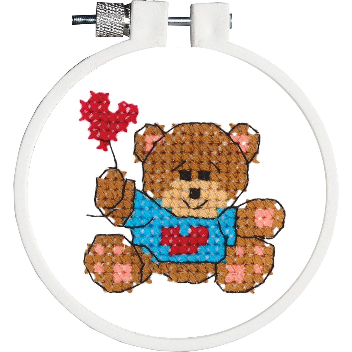 Cross Stitch Kits, Teddy Bear, Tea Cup Embroidery 20.5×25.6