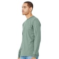 thumbnail image 2 of Bella Canvas Unisex Heather CVC Long Sleeve Tee - Dusty Blue 2XL, 2 of 5