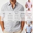 thumbnail image 3 of Qiyinn Men's Hawaiian Shirt Short Sleeve Button Down Shirts Casual Tropical Striped Pattern Summer Beach Vacation Polo Shirts, 3 of 5