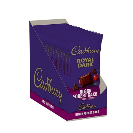 CADBURY ROYAL DARK Black Forest Cake Dark Chocolate Candy Bars, 3.5 oz 14 Count