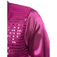 thumbnail image 5 of vastwit Mens 70s Sequins Disco Dance Shirt Long Sleeve Button Down Shirt for Party Club Hot Pink L, 5 of 6
