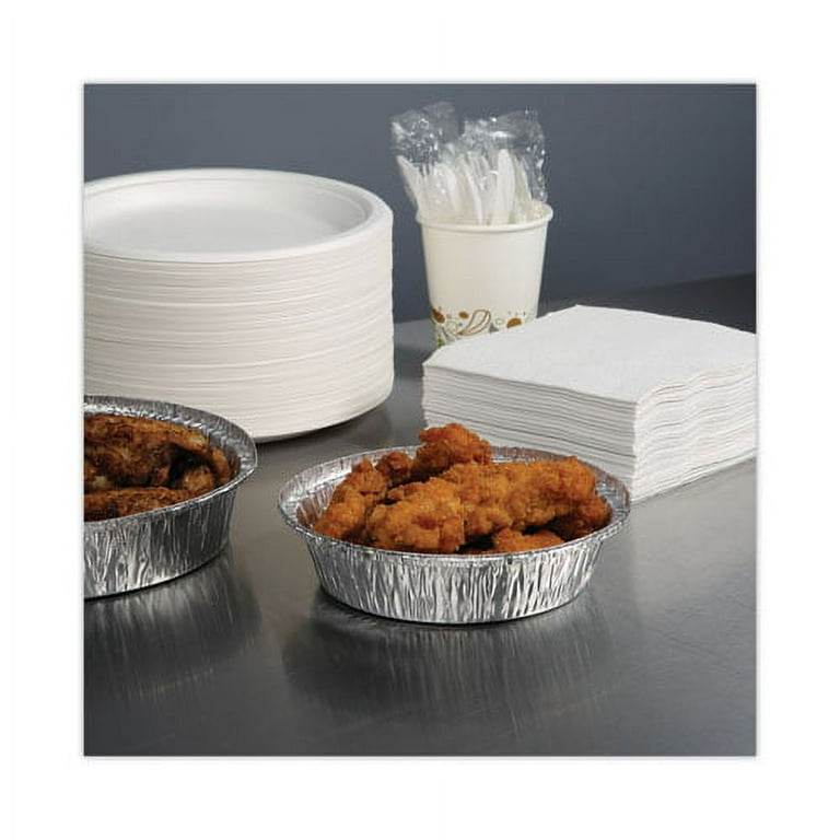 Round Aluminum To-Go Containers, 24 oz, 7 Round Aluminum To-Go Containers, 24 oz, 7