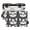 Cute Bulldog Dog Face, variant on Sports Balls 2 Pack Pencil Pouch for 3 Ring Binder Smooth Zipper Folders with Pockets Clear Window Pencil Case