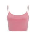 thumbnail image 4 of Womens Cotton Camisole Adjustable Camisole With Frame Bra Stretch Undershirt Fashion Tops Crop Tops Top Women 100 Cotton Camisoles Women Baseball Mom Tops for Women Active Graphic, 4 of 8