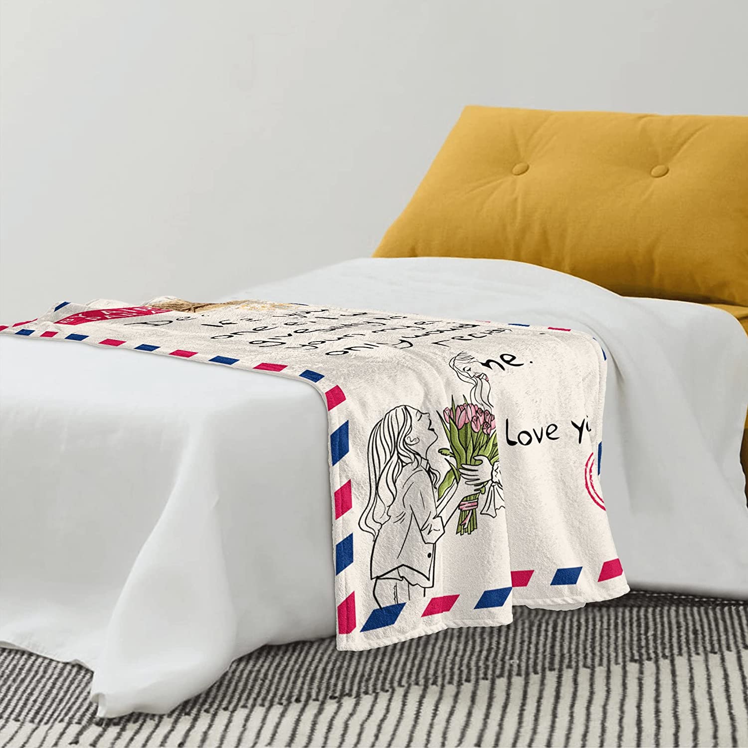Yutrrpe Daughter Gift Blanket From Dad - Flannel Throw With Loving Message - View #2