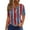 ZC-Multicolor—4th of July Shirts for Women, variant on 4th of July Shirts for Women Summer Patriotic USA Flag Pattern T shirts Loose Fit Short Sleeve Tees Flowy Button V Neck Blouses Tops Multicolor L