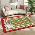 thumbnail image 4 of 3'x5' camping carpet indoor/outdoor carpet area rug neutral plush area rug retro area rug, 4 of 10