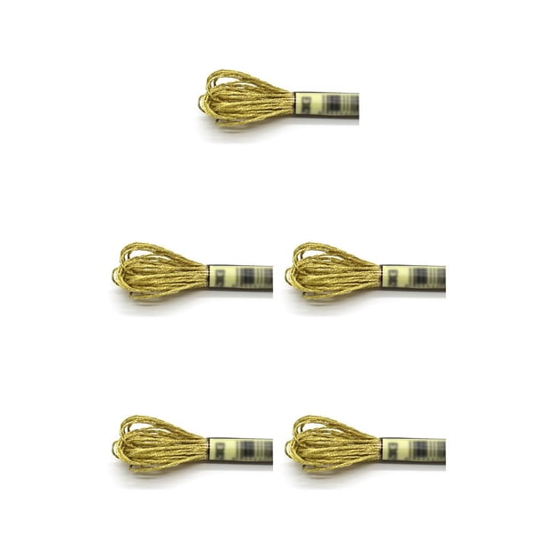 Toystoory Hilo de cableado de punto de cruz Línea de bordado de fibra de poliéster artesanal diferente para accesorio de regalo de Navidad GoldE3821 Type2 NO2 Toystoory CBP289118