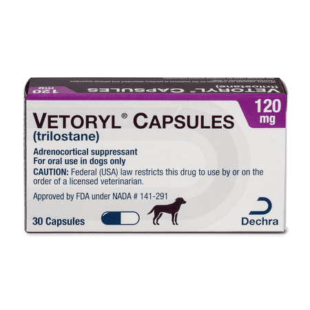 Vetoryl Capsules (Trilostane) 120mg, Treatment for Cushing's Disease in Dogs