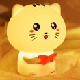 thumbnail image 5 of Creative Cute Cat Led Children Kids BABY Night Light Lamp Multicolor Silicone Soft Daycare Sensitive Tap Control Bedside Lamp, 5 of 5