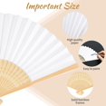 thumbnail image 2 of Pack Of 12 Hand Fans White Fans Wedding Guests Paper Fans Folding Fans For Wedding, Birthday, Party, 2 of 4