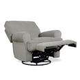 thumbnail image 5 of Baby Relax Transitional Kenzie Fabric Swivel Gliding Nursery Recliner in Gray, 5 of 17