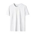 thumbnail image 2 of JIAYUE Men's T Shirt Summer Ice Silk Mesh Solid Color Short Sleeve Loose Fit Crew Neck Sports Tops Breathable Activewear For Seniors For Male, 2 of 4