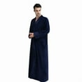 thumbnail image 6 of Unisex Fleece Flannel Nightgown – Autumn & Winter Long Warm Plus Size Loungewear for Couples, 6 of 10