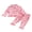 Pink, variant on Cjfdfy Toddler Baby Girl Halloween Pajamas Set Kids Girls PJS Set Sleepwear Fall Winter Clothes Pumpkin Ghost Print Long Sleeve Button Down Ruffled Shirt with Long Pants Set Loungewear 1-6Y