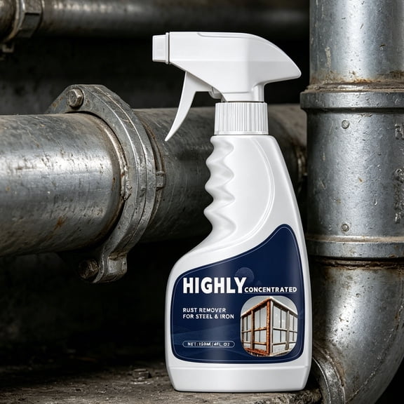 Stainless Steel Rust Remover, Sink Kitchenware Cleaner Spray, Dissolves Rust Stains for Dishwashing Basin Cookware Metal Home, 4.06 fl oz, White