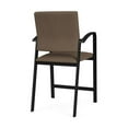 thumbnail image 3 of Newport Reception Waiting Room Healthcare 24.5" Hip Chair / Black Steel / Brown, 3 of 5