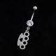 thumbnail image 2 of Joyería piercing del cuerpo del anillo del ombligo del vientre electrochapado geométrico del acero inoxidable, 2 of 3