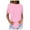 Pink, variant on yunLCZ Women Shirts Women's Pure Color Fashionable Casual Round Neck Short Sleeve Top