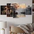thumbnail image 2 of Designart "Journey Muted Canal Mystical" Canals Metal Wall Decor Set, 2 of 5