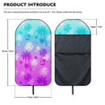 thumbnail image 7 of POLERO Front Seat Cover Machine Washable Microfiber, Compatible with Van Truck Seat, for Cars Trucks SUVs, Gradient Palm Tree Design, 7 of 7